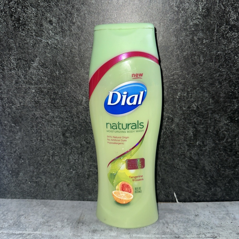 Dial Naturals Body Wash Tangerine and Guava 16 oz New